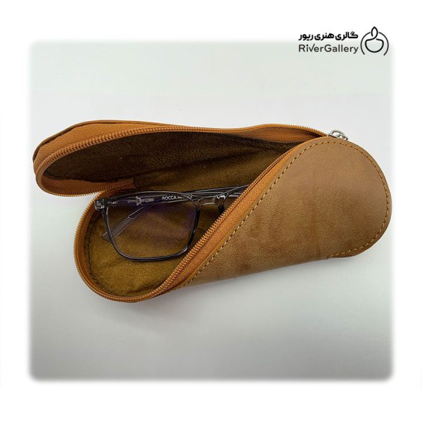 ست کیف عینک و جاکارتی چرمی دست ساز از ریور گالری
